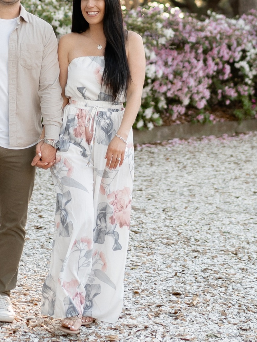 Floral Strapless Jumpsuit